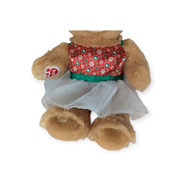 Build-A-Bear BAB Bear Plush with Christmas Dress - Picture 3 of 11